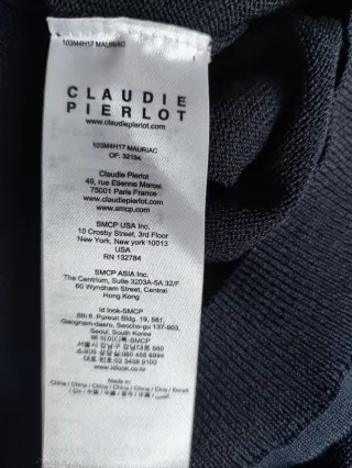 Jersey Claudie Pierlot Negro/Azul Oscuro