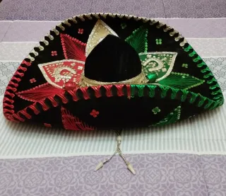 Sombrero Mariachi Mexicano Original multicolor.