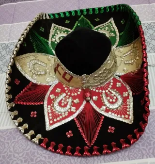 Sombrero Mariachi Mexicano Original multicolor.