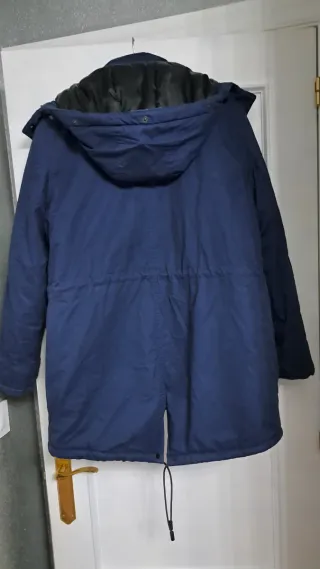 Parka larga azul ZARA