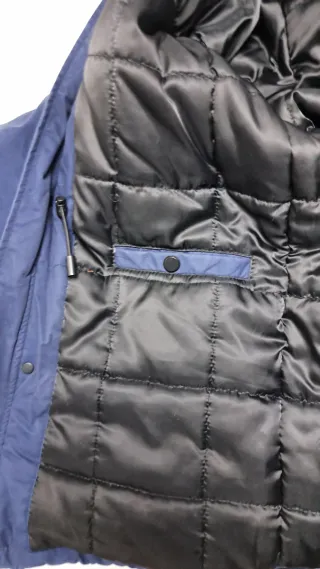 Parka larga azul ZARA