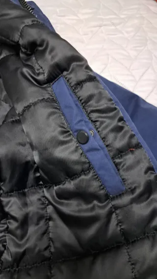 Parka larga azul ZARA