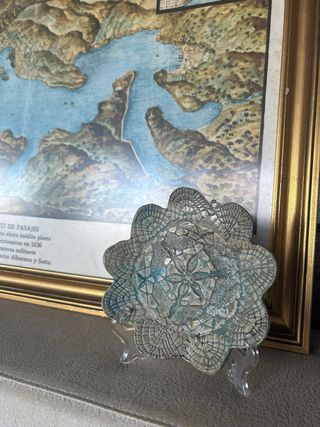 Bandeja cerámica vintage doily dish