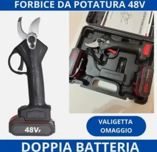 Forbice Cesoia Elettrica 48V con 2 Batterie Nuova