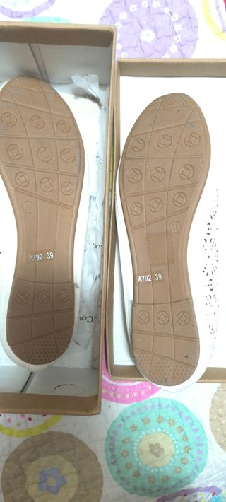 Manoletinas CLOWSE caladas blancas T.39