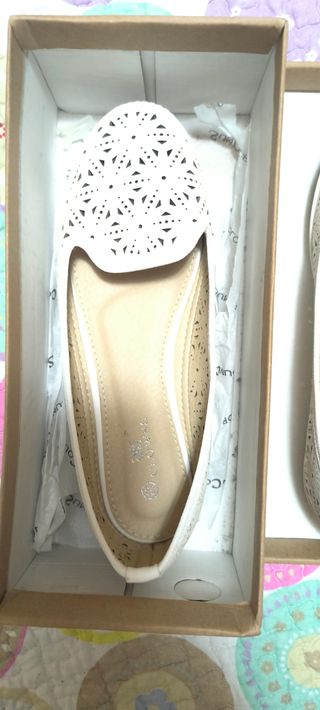 Manoletinas CLOWSE caladas blancas T.39