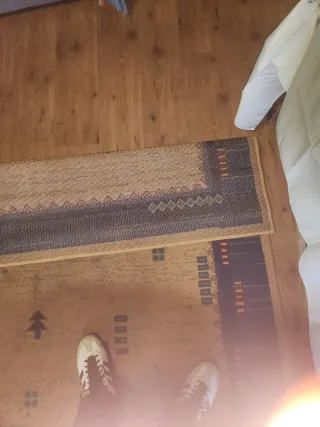 Alfombra arabe beige y marrón