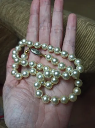 Collar Perlas vintage Mallorca Cierre Dorado