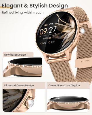 NUEVO Reloj Inteligente Mujer Oro