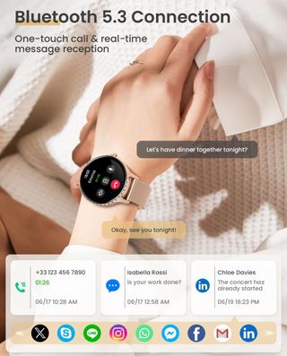 NUEVO Reloj Inteligente Mujer Oro