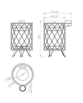 Estufa de Leña Rustica nueva  8Kw VIC1012