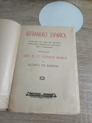 Refranero Español Y Libro De Los Proverbios Mora..