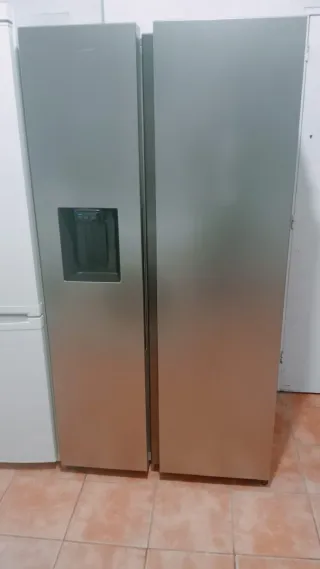 Nevera combi acero inoxidable