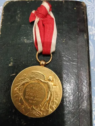 🇫🇷Medalla Festival Música   1931 Baño Oro