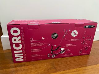 Patinete Micro Mini2Grow Deluxe LED Rosa