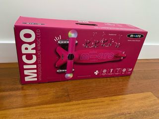 Patinete Micro Mini2Grow Deluxe LED Rosa