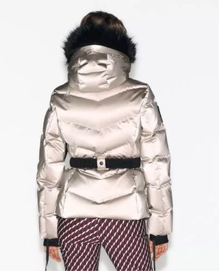 Chaquetón de esquí beige y negro