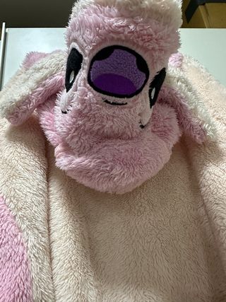 Bata infantil Stitch rosa y beige 122-140 cm