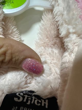 Bata infantil Stitch rosa y beige 122-140 cm