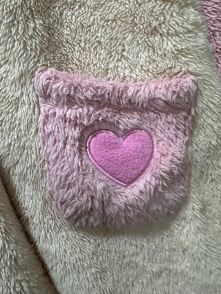 Bata infantil Stitch rosa y beige 122-140 cm