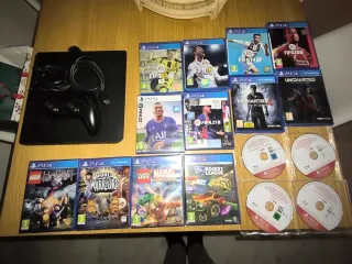 PS4 + 16 Juegos: FIFA, Uncharted, LEGO...