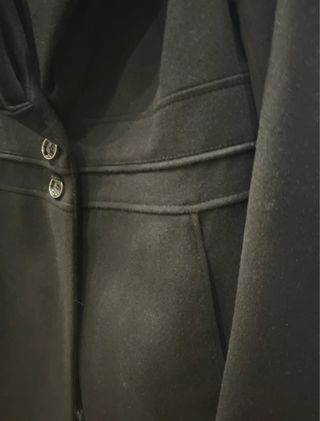 Abrigo Zara Lana Negro Talla L