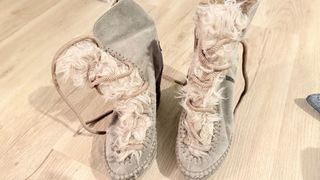 Botines Vidorreta Ante Cuña Piel Beige