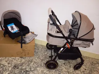 Carrito de bebé beige