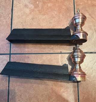 Pareja de morillos de chimenea  Y sujeta libros