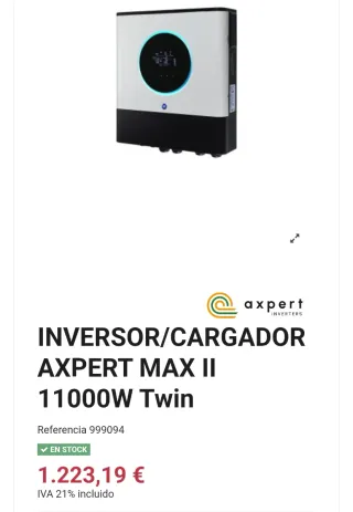 Inversor/Cargador Axpert Max II 11000W