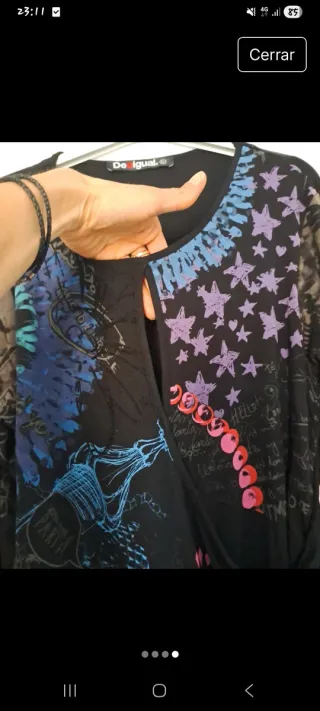 Camiseta Desigual Talla 40 Multicolor