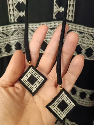 Vestido Zara Lino Boho Negro Talla M