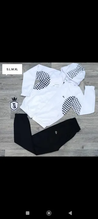 Conjunto Deportivo Lacoste Blanco Talla S M L XL