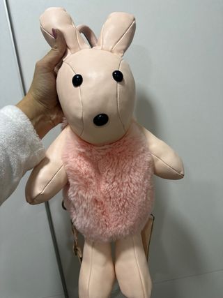 Mochila Conejito Rosa Peluche