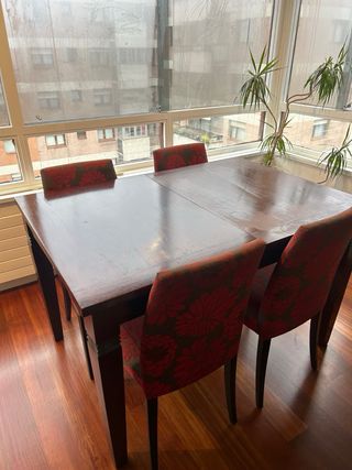 Mesa de comedor rectangular extensible