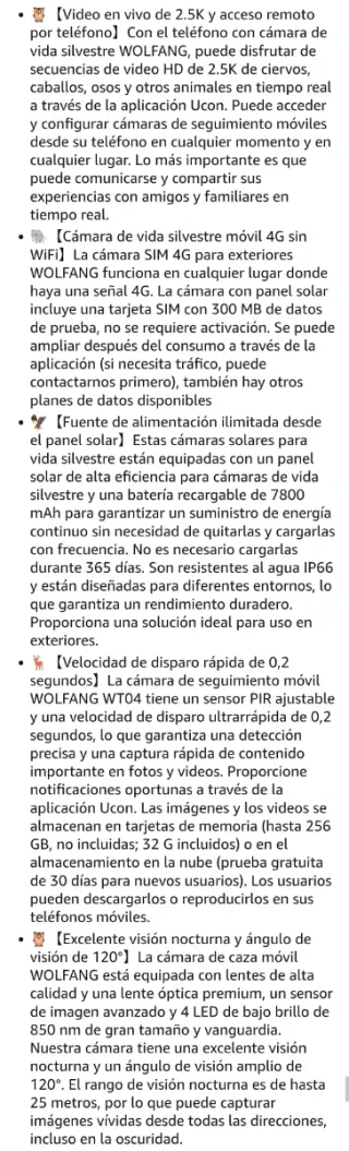 Cámara de Caza WOLFANG Solar 4G LTE