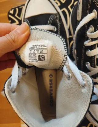 Deportivas Converse Altas Negras y Blancas