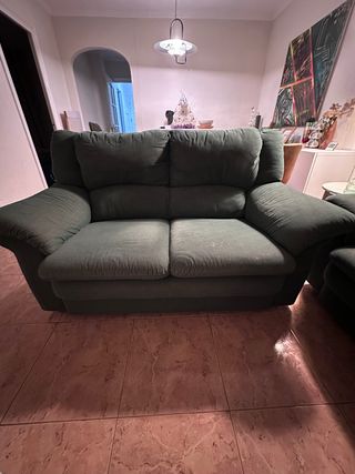 Sofá 3 plazas y sofá 2 plazas verde oliva