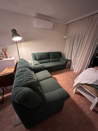 Sofá 3 plazas y sofá 2 plazas verde oliva