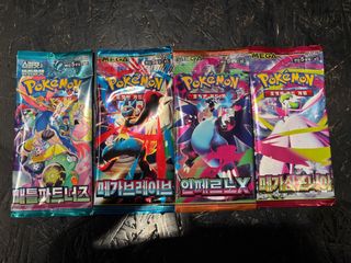 Lote 4 sobres Pokémon Coreano