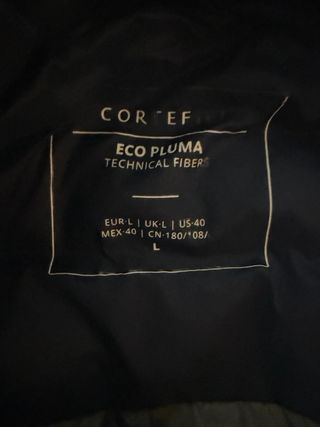 Plumón Cortefiel sin mangas azul