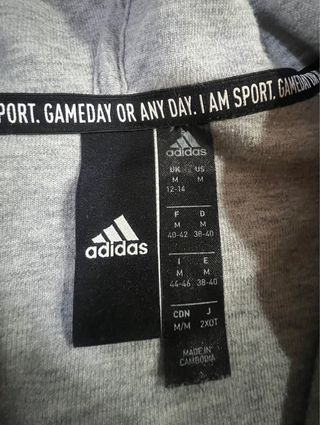 Felpa Adidas con cappuccio grigia