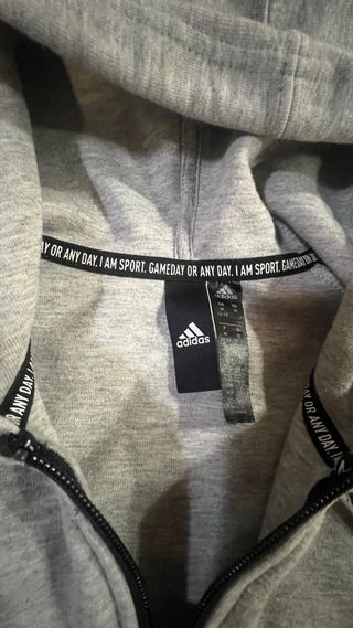 Felpa Adidas con cappuccio grigia