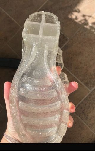 Cangrejeras tacón plateadas