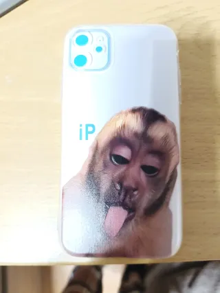 Funda iPhone 11 con mono divertido