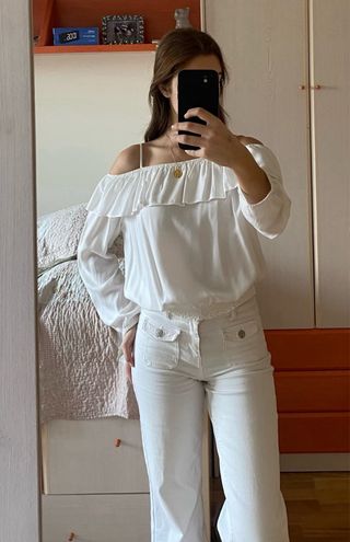 Blusa H&M blanca talla S
