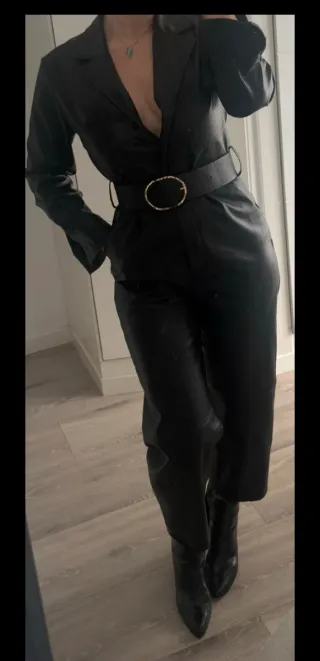 Mono Polipiel Zara Negro