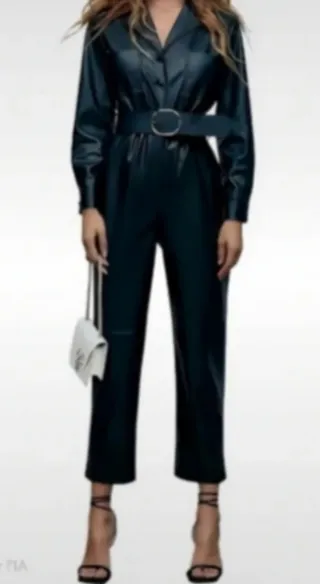 Mono Polipiel Zara Negro