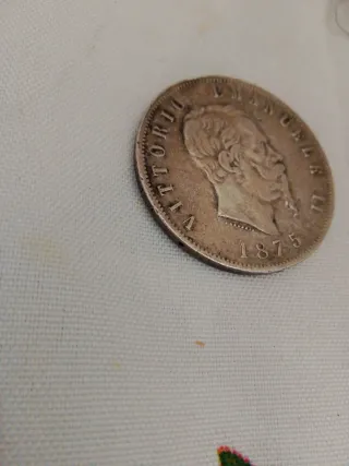 5 Lire Argento Regno d'Italia 1875