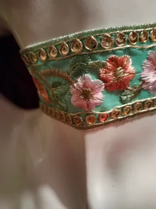 Choker Jacquard Y2K Retrò Floreale